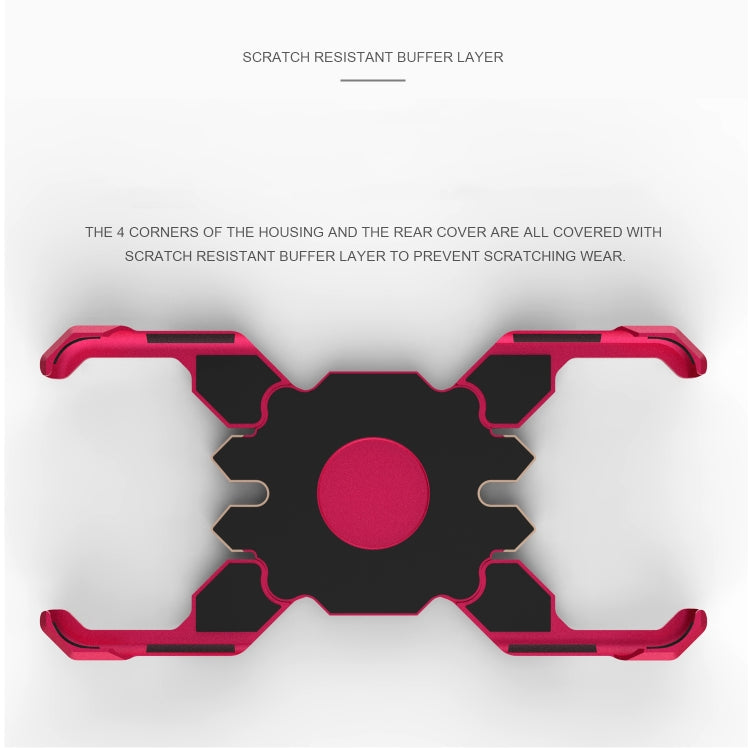 For Xiaomi Redmi Note 7 Hero Series Anti-fall Wear-resistant Metal Protective Case with Bracket