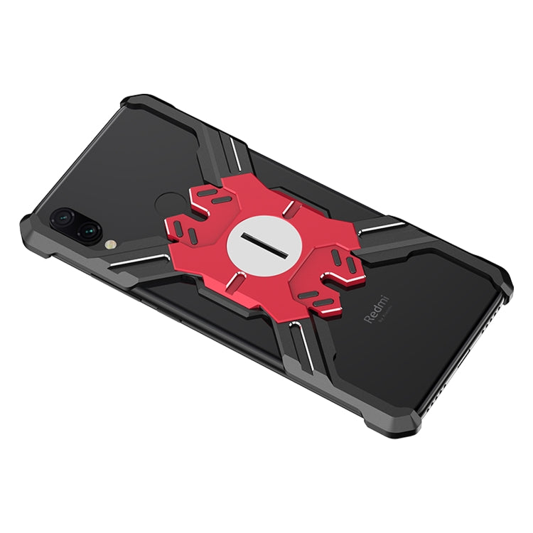 For Xiaomi Redmi Note 7 Hero Series Anti-fall Wear-resistant Metal Protective Case with Bracket