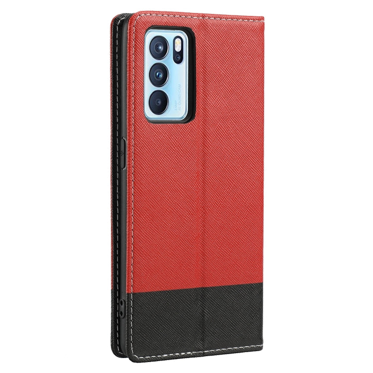 For OPPO A55 5G Cross Texture Magnetic Horizontal Flip Leather Case with Card Slots & Holder & Wallet