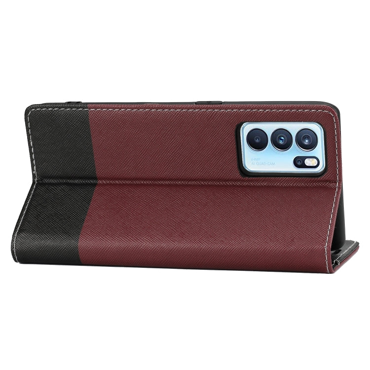 For OPPO A74 5G Cross Texture Magnetic Horizontal Flip Leather Case with Card Slots & Holder & Wallet