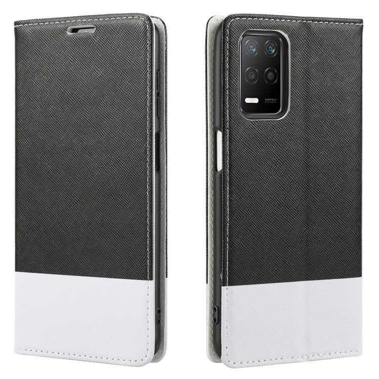 For OPPO Realme 8 5G Cross Texture Magnetic Horizontal Flip Leather Case with Card Slots & Holder & Wallet