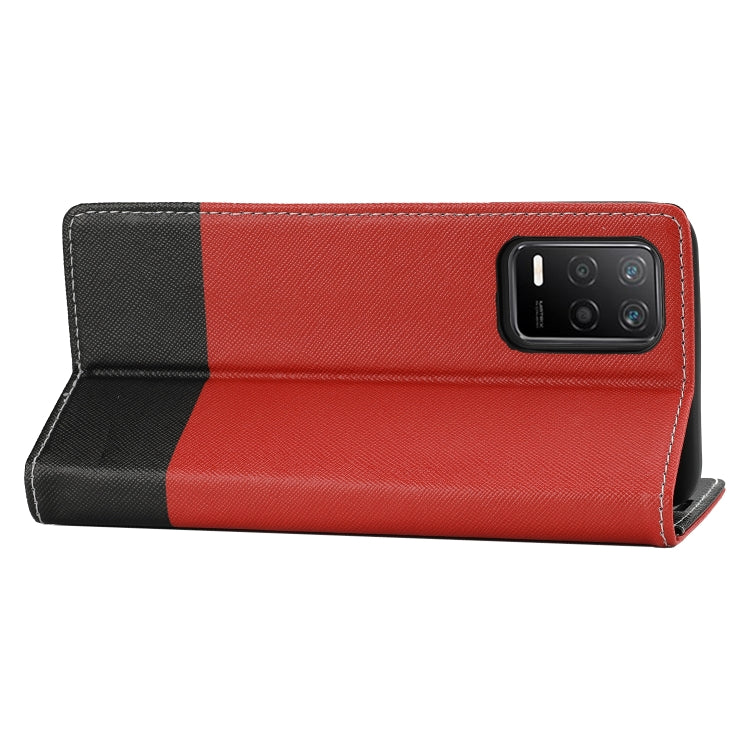 For OPPO Realme 8 5G Cross Texture Magnetic Horizontal Flip Leather Case with Card Slots & Holder & Wallet