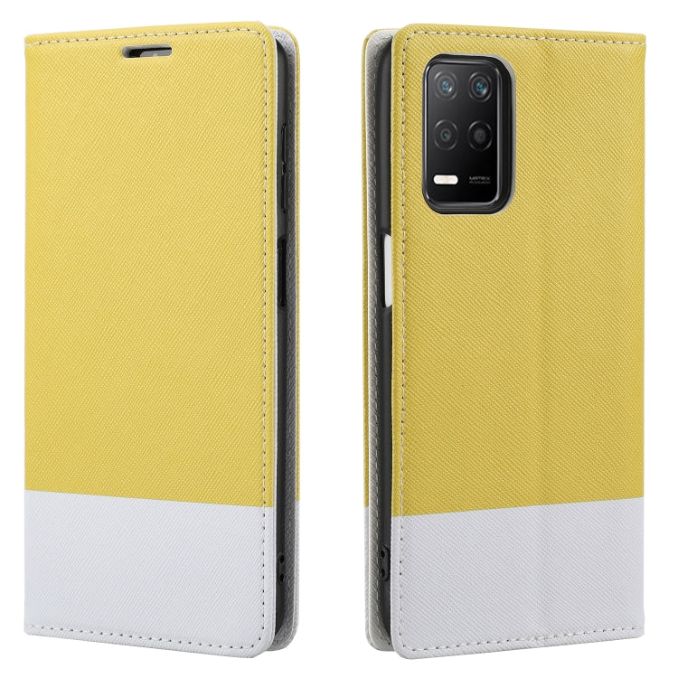 For OPPO Realme 8 5G Cross Texture Magnetic Horizontal Flip Leather Case with Card Slots & Holder & Wallet