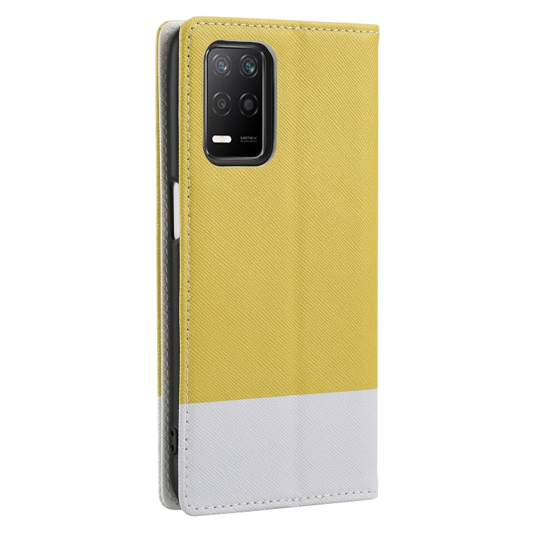For OPPO Realme 8 5G Cross Texture Magnetic Horizontal Flip Leather Case with Card Slots & Holder & Wallet