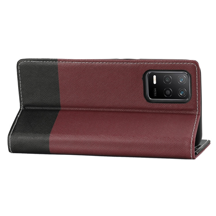 For OPPO Realme 8 5G Cross Texture Magnetic Horizontal Flip Leather Case with Card Slots & Holder & Wallet