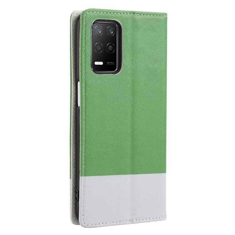 For OPPO Realme 8 5G Cross Texture Magnetic Horizontal Flip Leather Case with Card Slots & Holder & Wallet