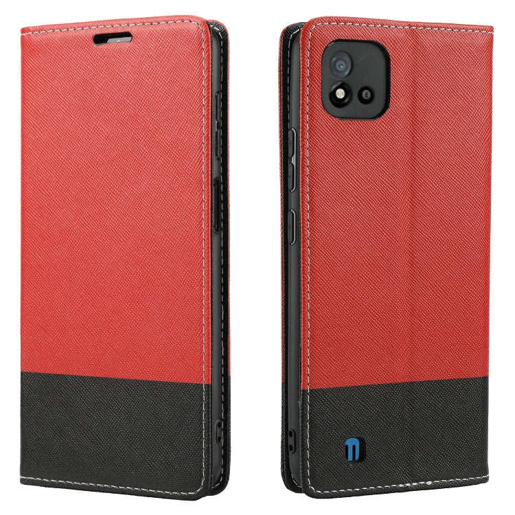 For OPPO Realme C15 Cross Texture Magnetic Horizontal Flip Leather Case with Card Slots & Holder & Wallet