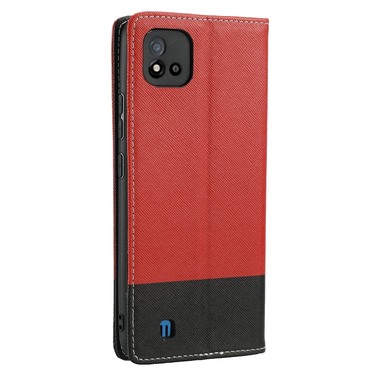 For OPPO Realme C15 Cross Texture Magnetic Horizontal Flip Leather Case with Card Slots & Holder & Wallet