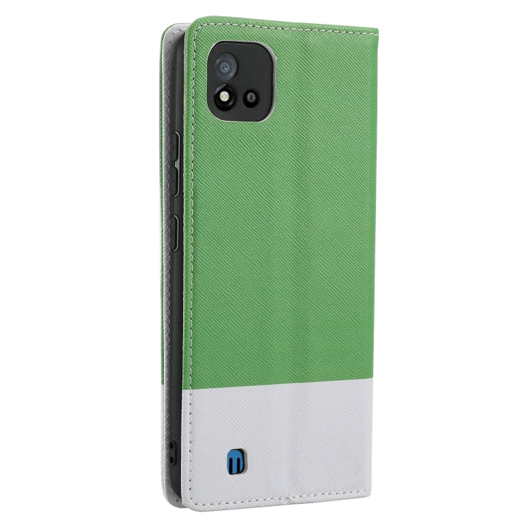For OPPO Realme C15 Cross Texture Magnetic Horizontal Flip Leather Case with Card Slots & Holder & Wallet