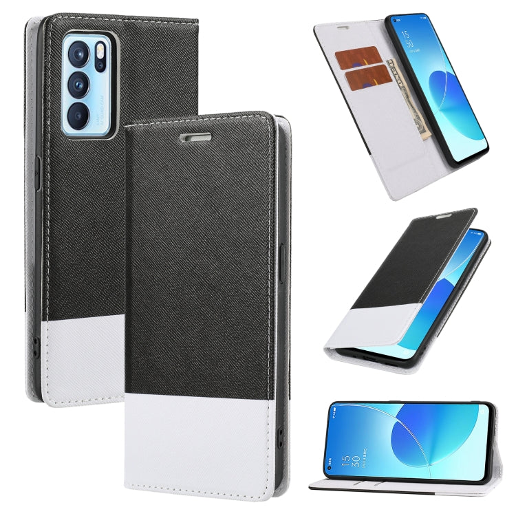 For OPPO Reno6 Pro 5G Cross Texture Magnetic Horizontal Flip Leather Case with Card Slots & Holder & Wallet