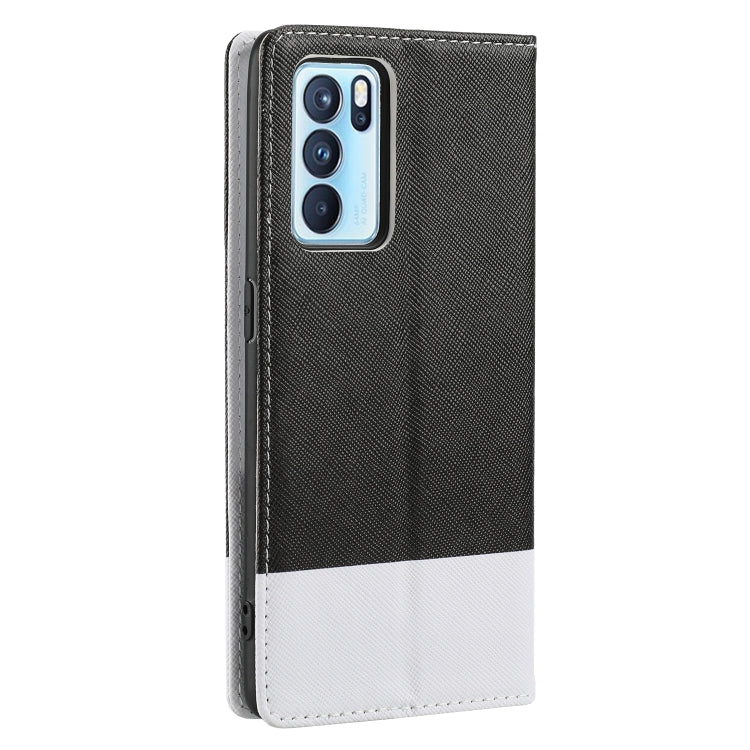 For OPPO Reno6 Pro 5G Cross Texture Magnetic Horizontal Flip Leather Case with Card Slots & Holder & Wallet