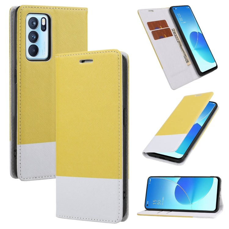 For OPPO Reno6 Pro 5G Cross Texture Magnetic Horizontal Flip Leather Case with Card Slots & Holder & Wallet