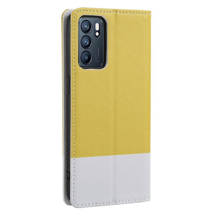 For OPPO Reno6 5G Cross Texture Magnetic Horizontal Flip Leather Case with Card Slots & Holder & Wallet