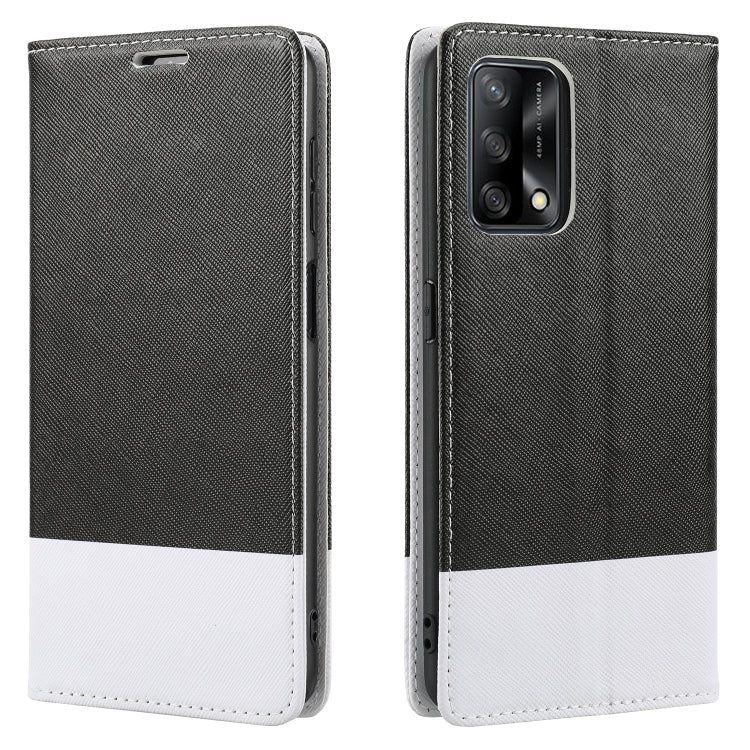 For OPPO A74 Cross Texture Magnetic Horizontal Flip Leather Case with Card Slots & Holder & Wallet