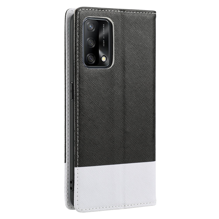 For OPPO A74 Cross Texture Magnetic Horizontal Flip Leather Case with Card Slots & Holder & Wallet
