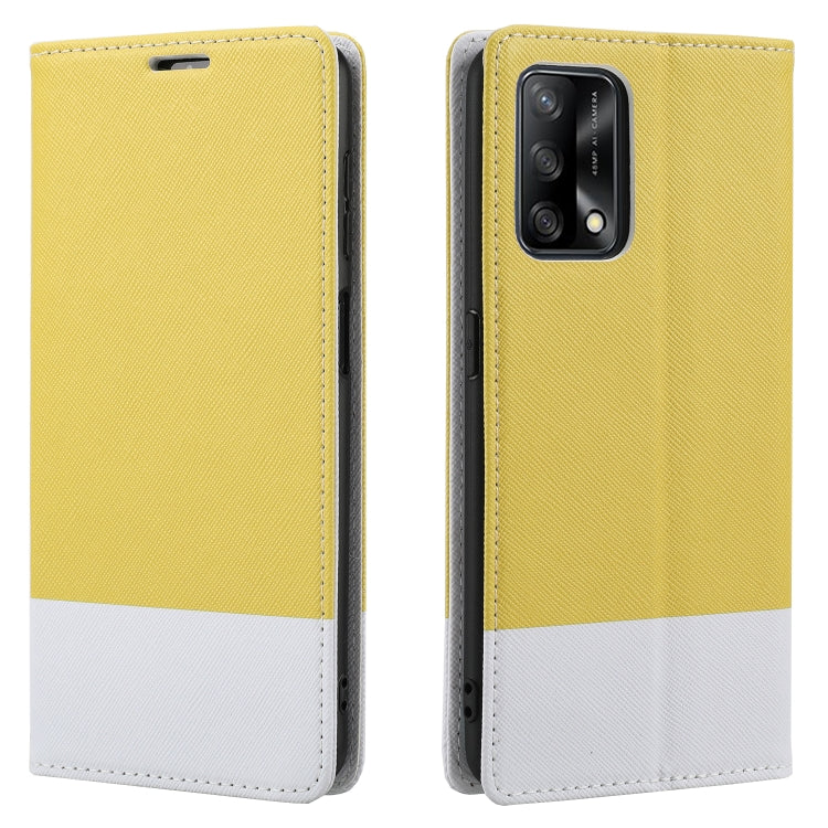 For OPPO A74 Cross Texture Magnetic Horizontal Flip Leather Case with Card Slots & Holder & Wallet