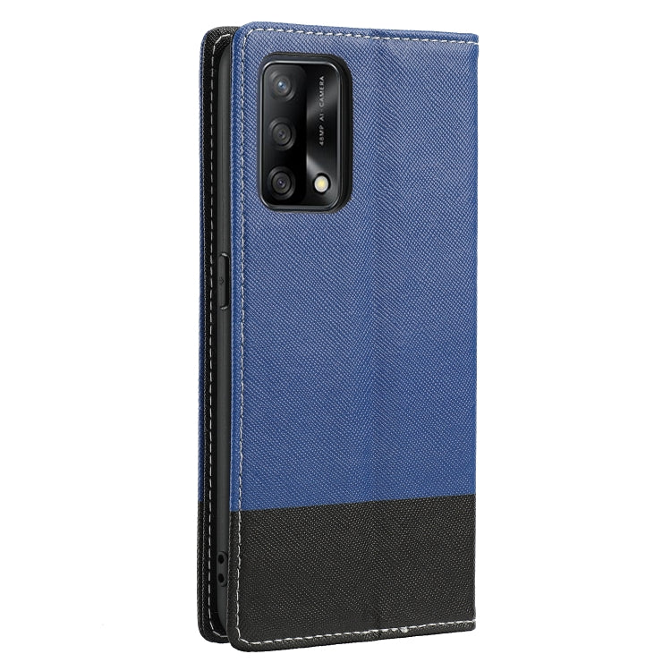 For OPPO A74 Cross Texture Magnetic Horizontal Flip Leather Case with Card Slots & Holder & Wallet