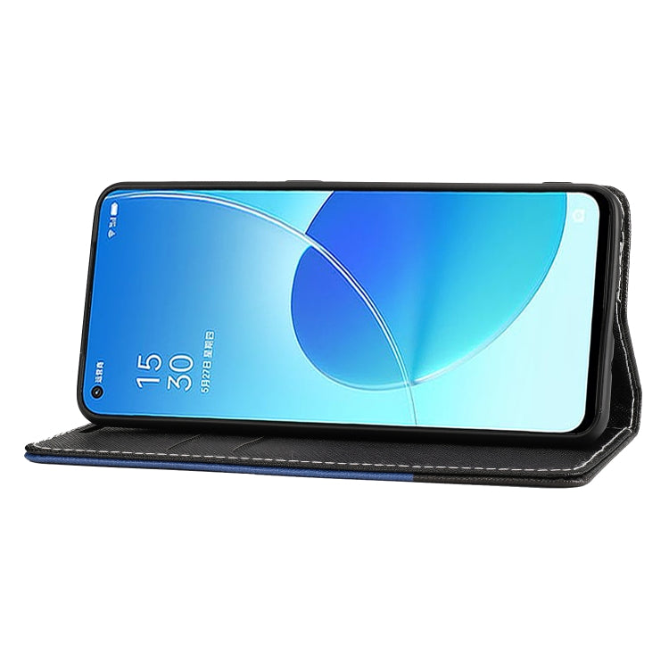 For OPPO Realme 8 Cross Texture Magnetic Horizontal Flip Leather Case with Card Slots & Holder & Wallet