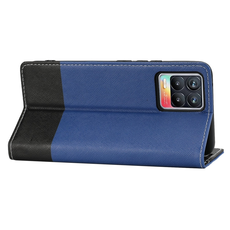 For OPPO Realme 8 Cross Texture Magnetic Horizontal Flip Leather Case with Card Slots & Holder & Wallet