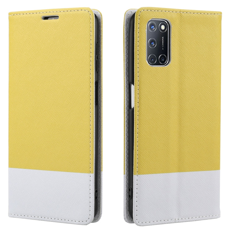 For OPPO A52 Cross Texture Magnetic Horizontal Flip Leather Case with Card Slots & Holder & Wallet