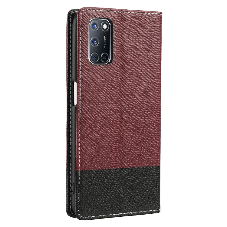 For OPPO A52 Cross Texture Magnetic Horizontal Flip Leather Case with Card Slots & Holder & Wallet