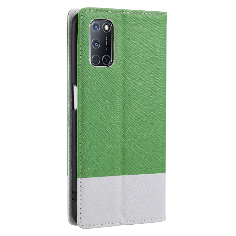 For OPPO A52 Cross Texture Magnetic Horizontal Flip Leather Case with Card Slots & Holder & Wallet
