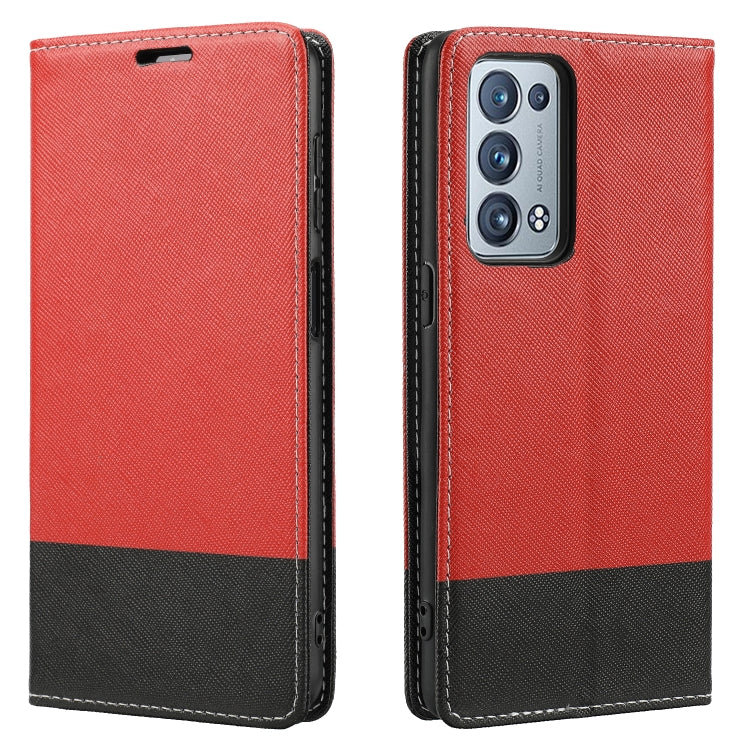 For OPPO Reno6 Pro+ 5G Cross Texture Magnetic Horizontal Flip Leather Case with Card Slots & Holder & Wallet