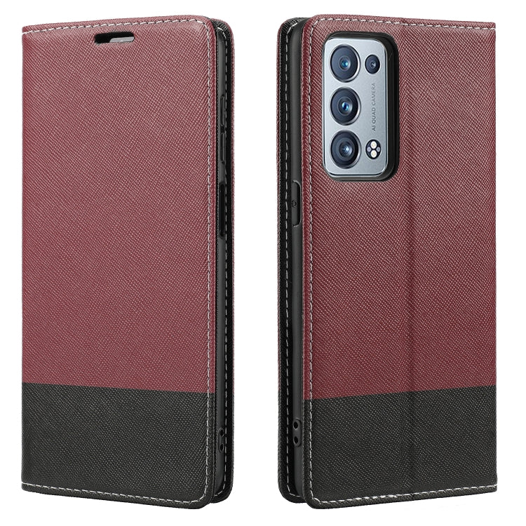 For OPPO Reno6 Pro+ 5G Cross Texture Magnetic Horizontal Flip Leather Case with Card Slots & Holder & Wallet