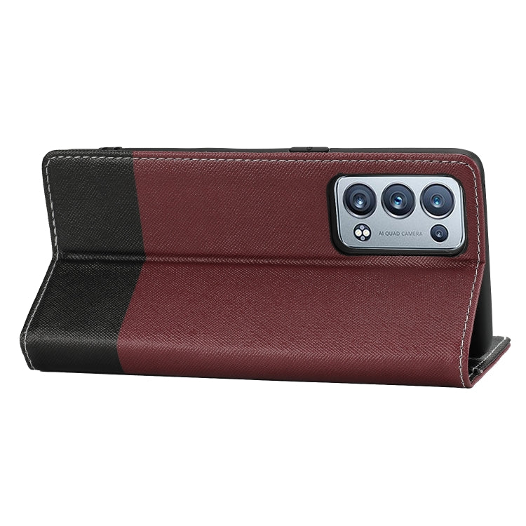 For OPPO Reno6 Pro+ 5G Cross Texture Magnetic Horizontal Flip Leather Case with Card Slots & Holder & Wallet
