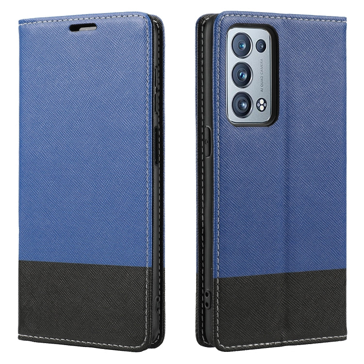 For OPPO Reno6 Pro+ 5G Cross Texture Magnetic Horizontal Flip Leather Case with Card Slots & Holder & Wallet