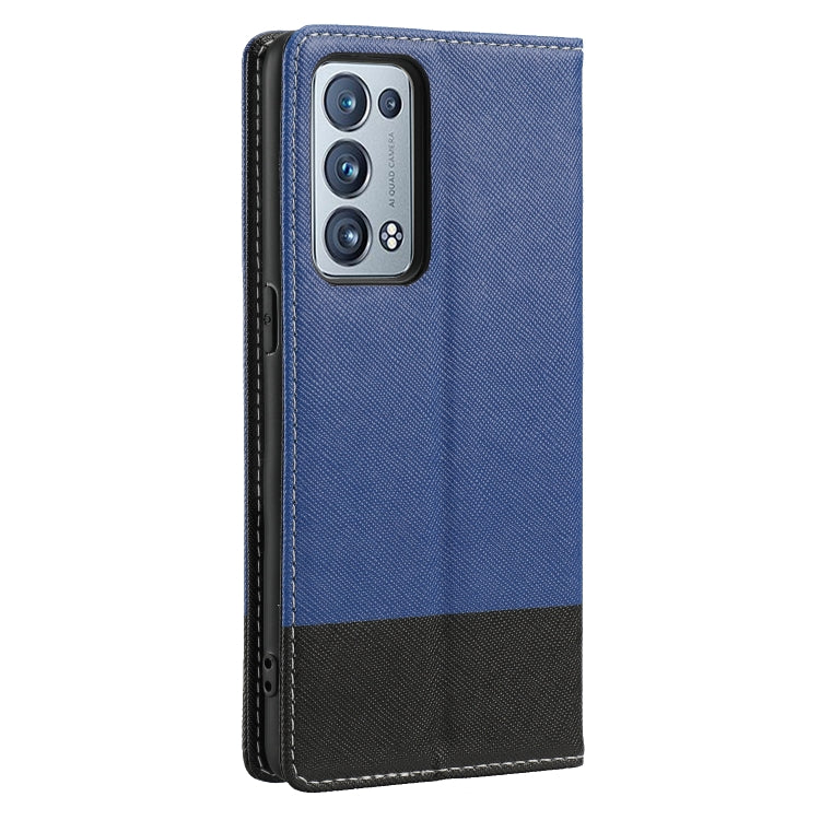 For OPPO Reno6 Pro+ 5G Cross Texture Magnetic Horizontal Flip Leather Case with Card Slots & Holder & Wallet