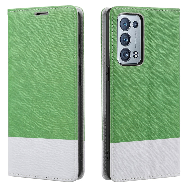 For OPPO Reno6 Pro+ 5G Cross Texture Magnetic Horizontal Flip Leather Case with Card Slots & Holder & Wallet