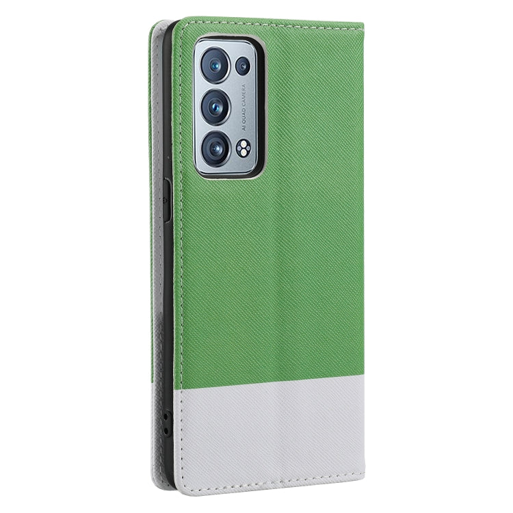 For OPPO Reno6 Pro+ 5G Cross Texture Magnetic Horizontal Flip Leather Case with Card Slots & Holder & Wallet