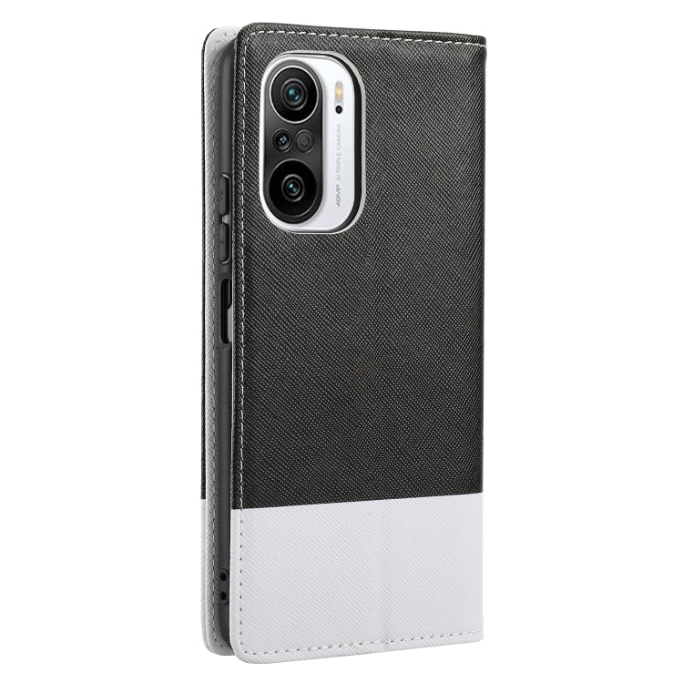 For Xiaomi Redmi K40 Cross Texture Magnetic Horizontal Flip Leather Case with Card Slots & Holder & Wallet