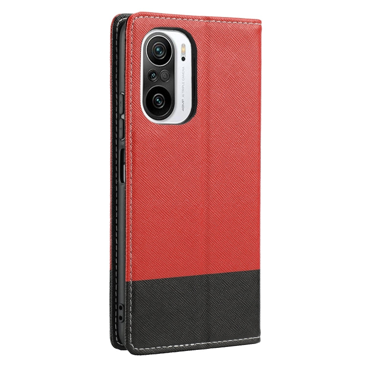 For Xiaomi Redmi K40 Cross Texture Magnetic Horizontal Flip Leather Case with Card Slots & Holder & Wallet