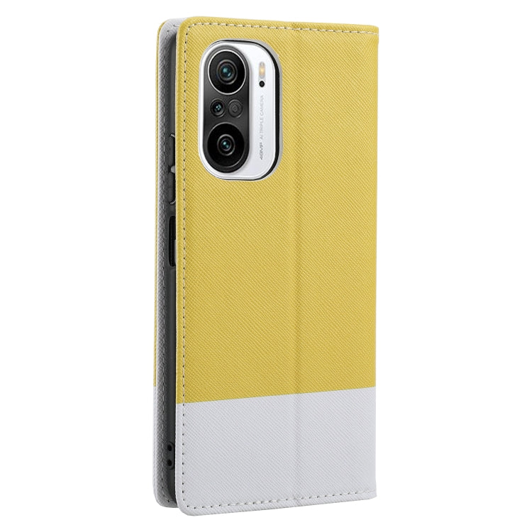 For Xiaomi Redmi K40 Cross Texture Magnetic Horizontal Flip Leather Case with Card Slots & Holder & Wallet