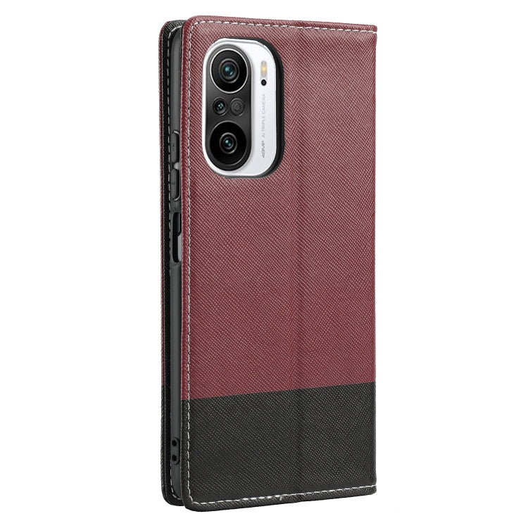 For Xiaomi Redmi K40 Cross Texture Magnetic Horizontal Flip Leather Case with Card Slots & Holder & Wallet