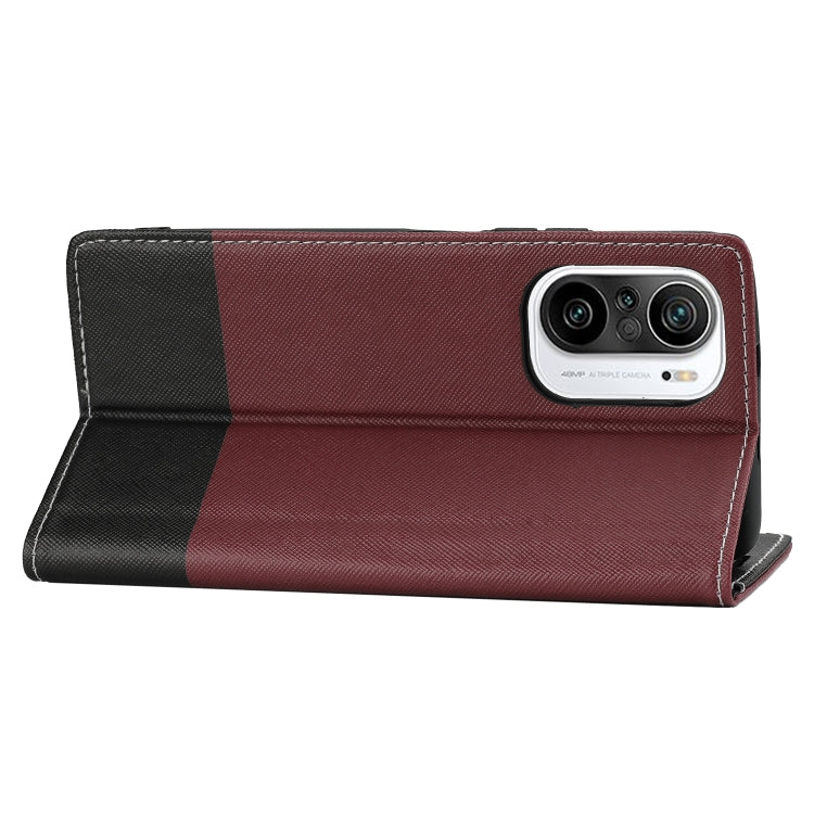 For Xiaomi Redmi K40 Cross Texture Magnetic Horizontal Flip Leather Case with Card Slots & Holder & Wallet