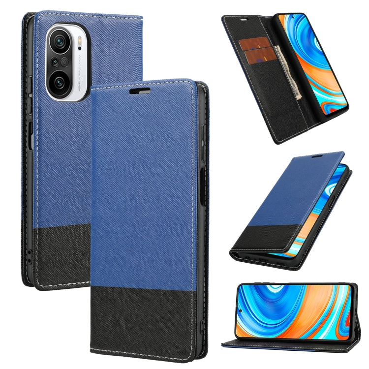 For Xiaomi Redmi K40 Cross Texture Magnetic Horizontal Flip Leather Case with Card Slots & Holder & Wallet