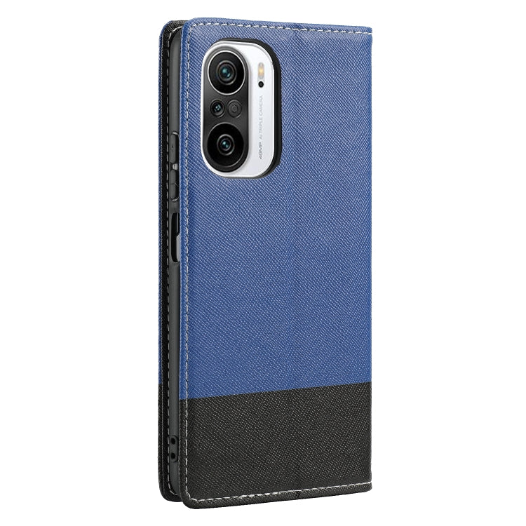 For Xiaomi Redmi K40 Cross Texture Magnetic Horizontal Flip Leather Case with Card Slots & Holder & Wallet