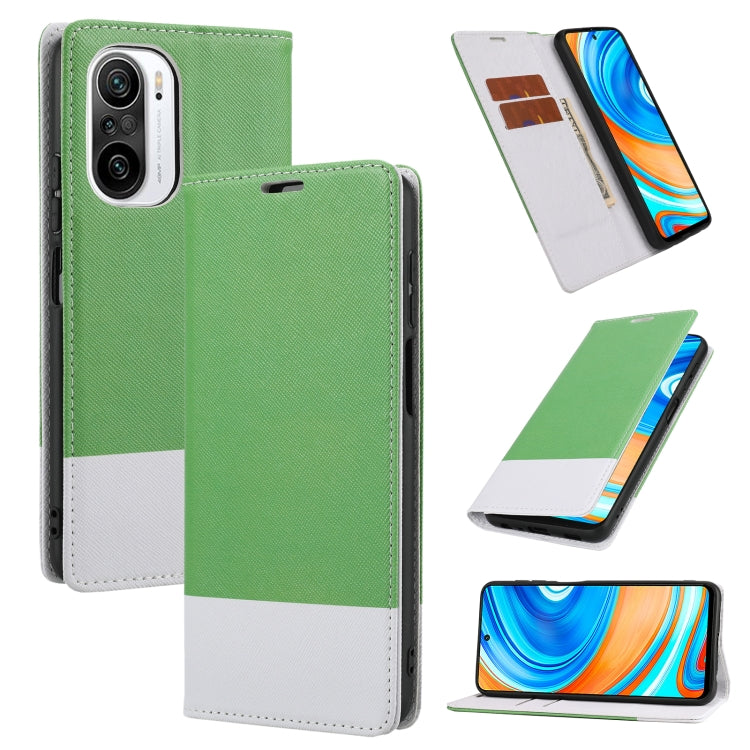 For Xiaomi Redmi K40 Cross Texture Magnetic Horizontal Flip Leather Case with Card Slots & Holder & Wallet