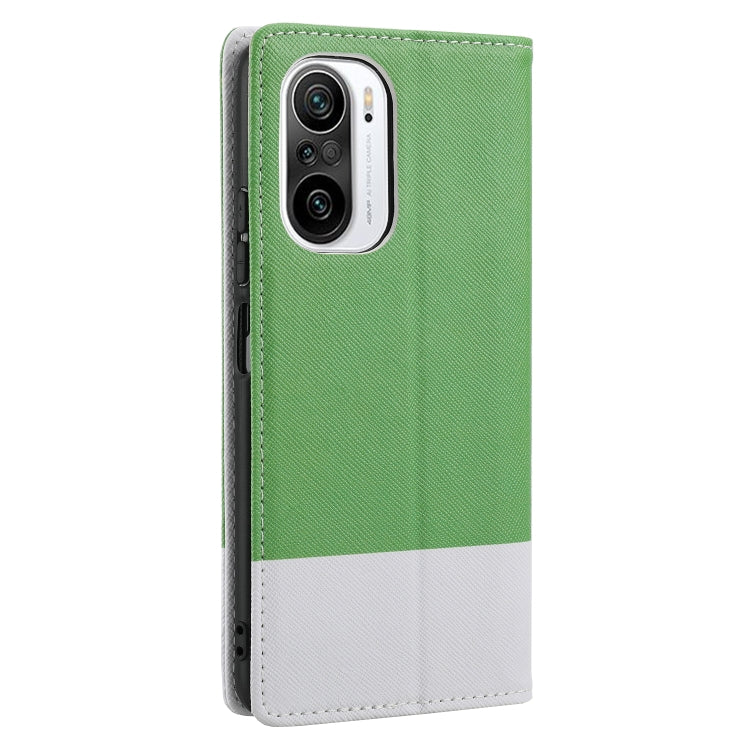 For Xiaomi Redmi K40 Cross Texture Magnetic Horizontal Flip Leather Case with Card Slots & Holder & Wallet