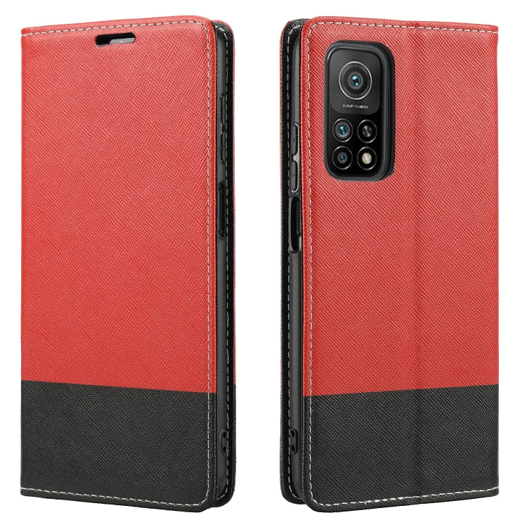 For Xiaomi Mi 10T 5G Cross Texture Magnetic Horizontal Flip Leather Case with Card Slots & Holder & Wallet