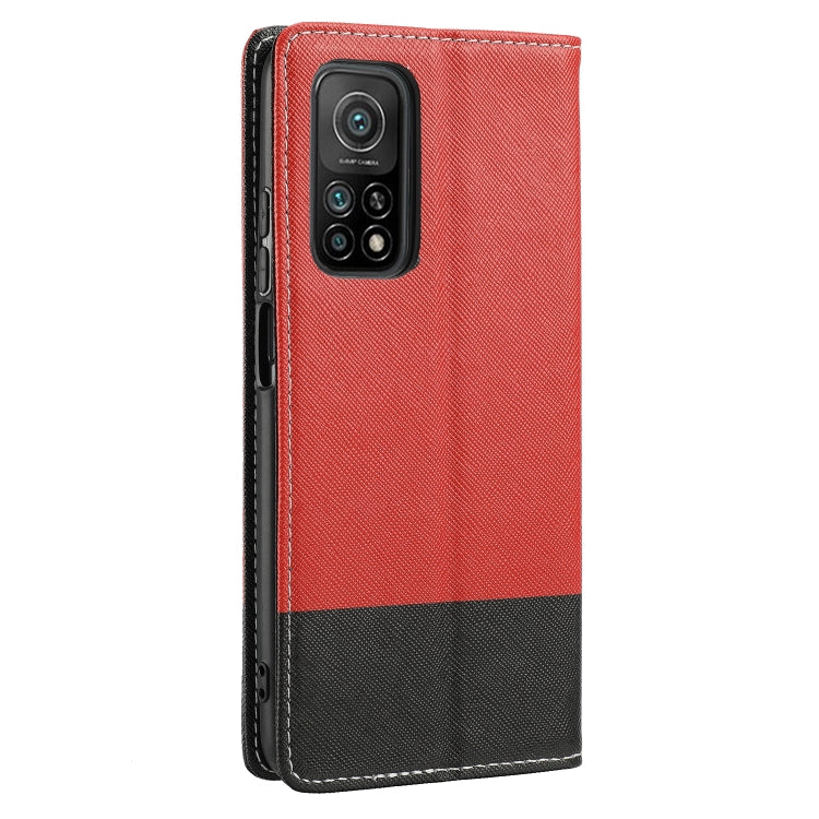 For Xiaomi Mi 10T 5G Cross Texture Magnetic Horizontal Flip Leather Case with Card Slots & Holder & Wallet