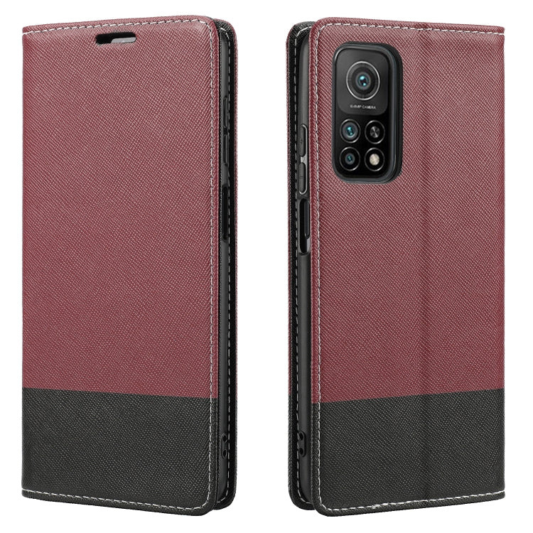 For Xiaomi Mi 10T 5G Cross Texture Magnetic Horizontal Flip Leather Case with Card Slots & Holder & Wallet