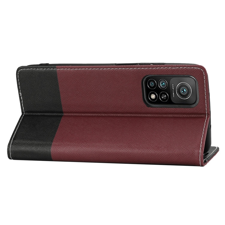 For Xiaomi Mi 10T 5G Cross Texture Magnetic Horizontal Flip Leather Case with Card Slots & Holder & Wallet