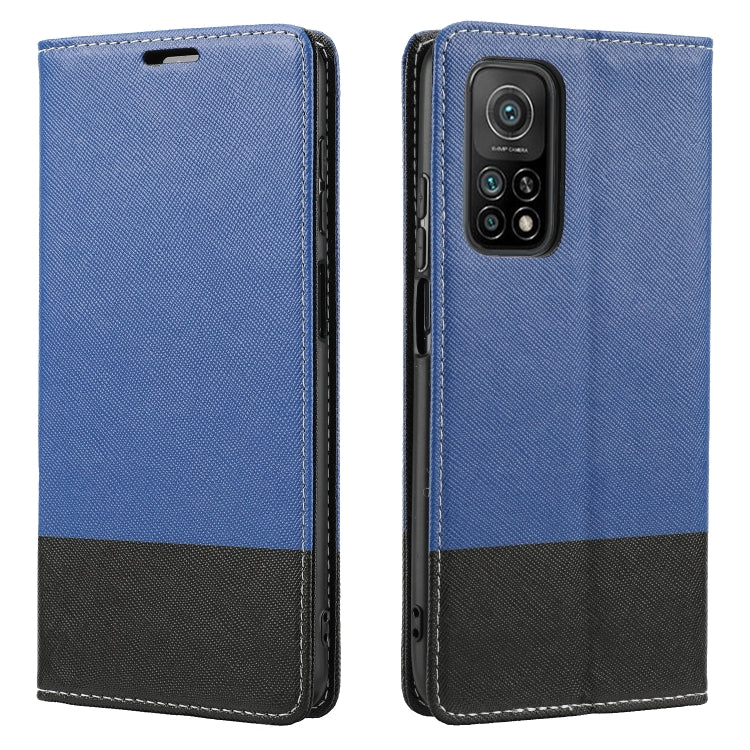 For Xiaomi Mi 10T 5G Cross Texture Magnetic Horizontal Flip Leather Case with Card Slots & Holder & Wallet