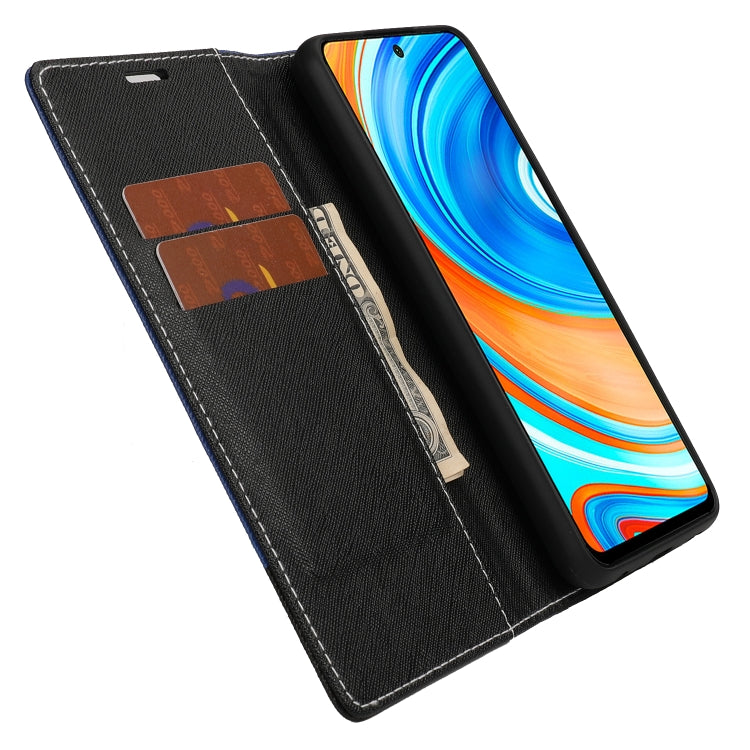 For Xiaomi Mi 10T 5G Cross Texture Magnetic Horizontal Flip Leather Case with Card Slots & Holder & Wallet