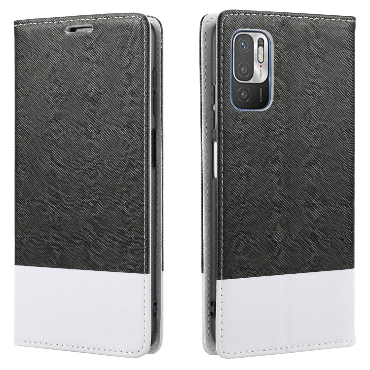 For Xiaomi Redmi Note 10 5G Cross Texture Magnetic Horizontal Flip Leather Case with Card Slots & Holder & Wallet