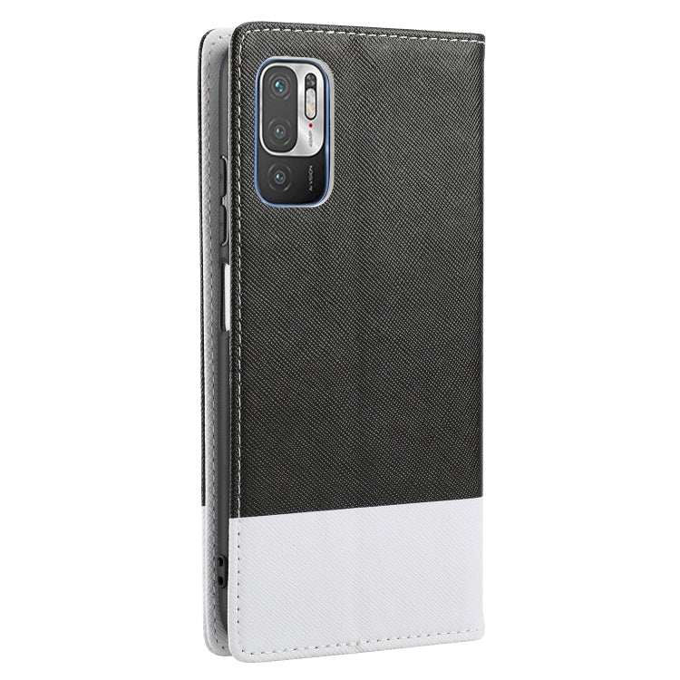 For Xiaomi Redmi Note 10 5G Cross Texture Magnetic Horizontal Flip Leather Case with Card Slots & Holder & Wallet